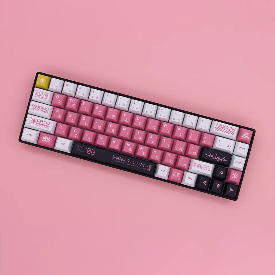 139 Key Pink and White Cherry Blossom Keycaps