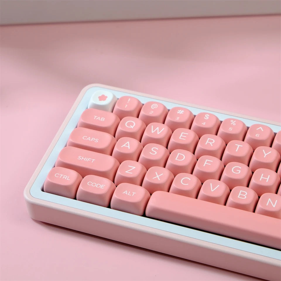 Keys | 126 Custom Keycaps | Deep Pink Theme | MOA Profile | Dye-Sublimation