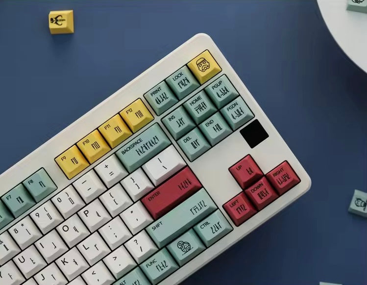 Keys | Custom Keycaps 135 PCs Star Wars Theme | Boba Fett Keycaps for Gamers Mechanical Keyboards Dye-Sub OEM Profile