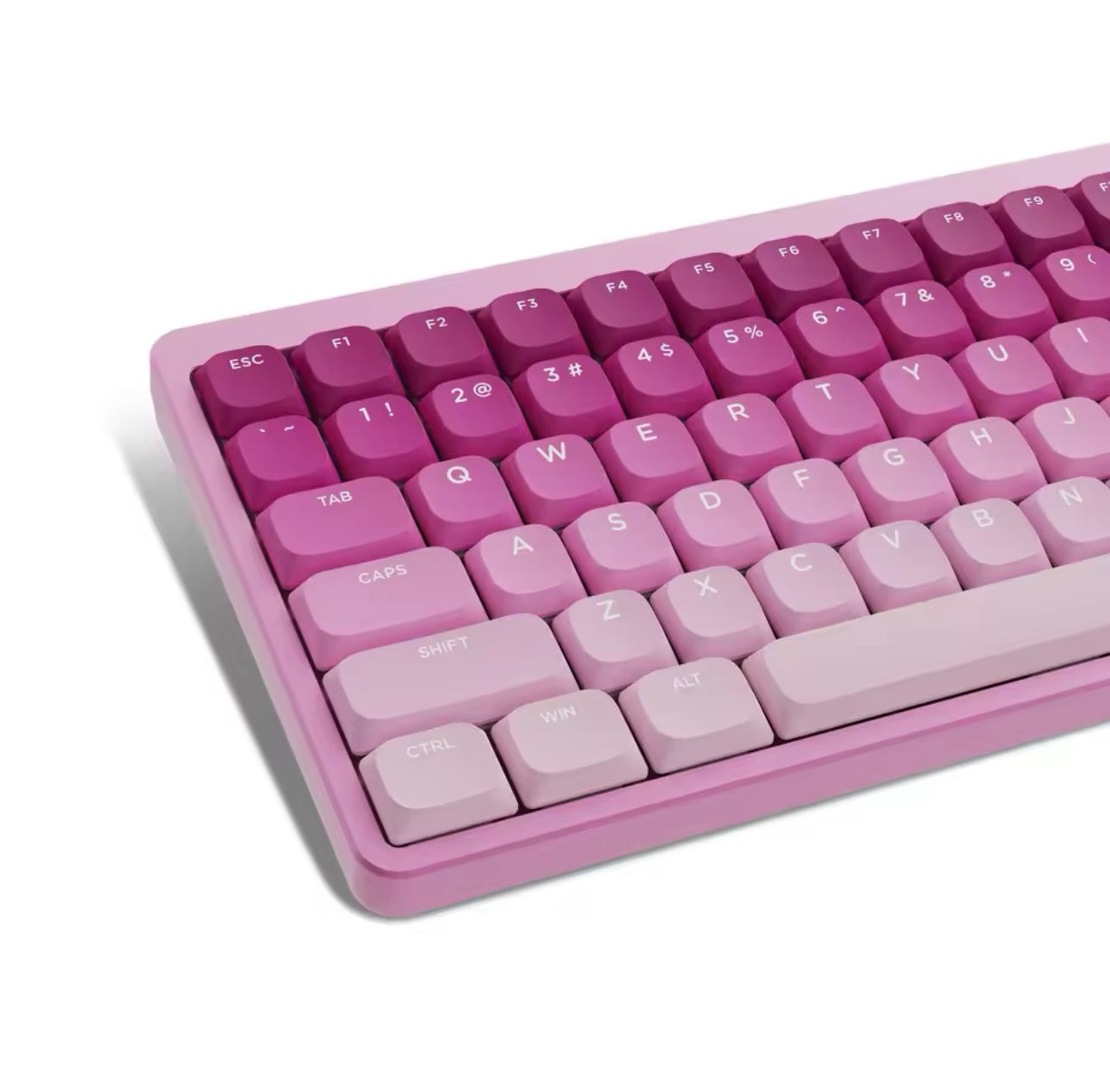 Keys | 137 Custom Low Profile Pink Gradient Keycaps | for Mechanical Keyboards Dye-Sub | Cherry Profile