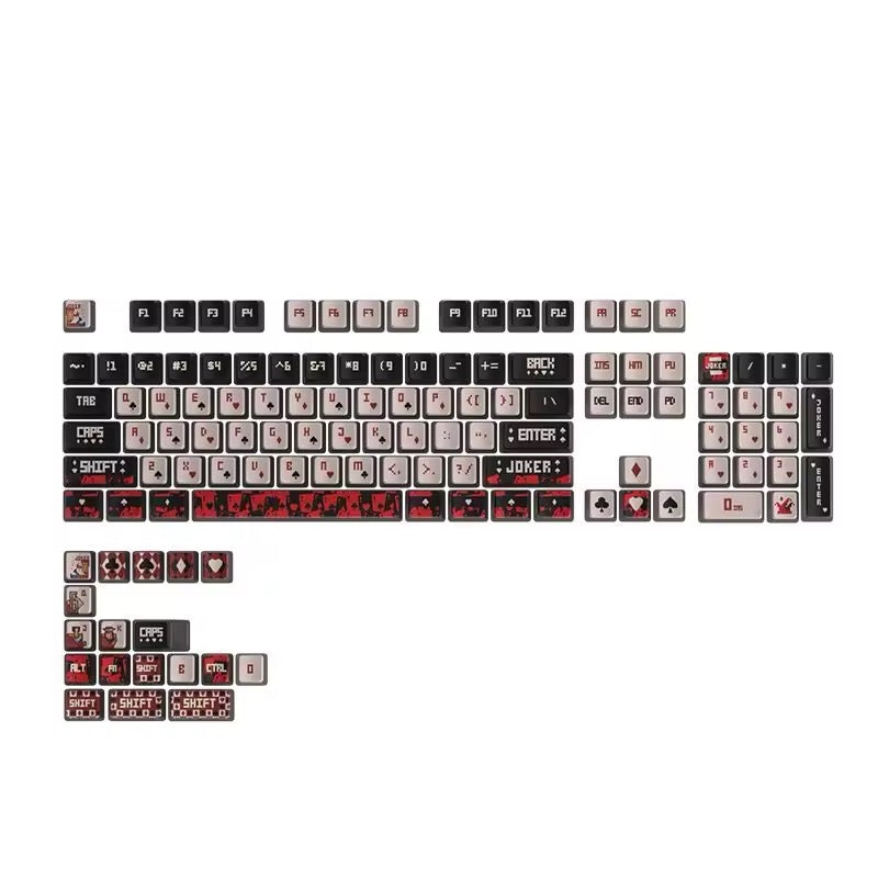 Keys | 122 Pudding Joker Keycaps | High Quality PBT | OEM Profile for Mechanical Keyboards | Backlit Keycap Set  | Pink Donut Theme