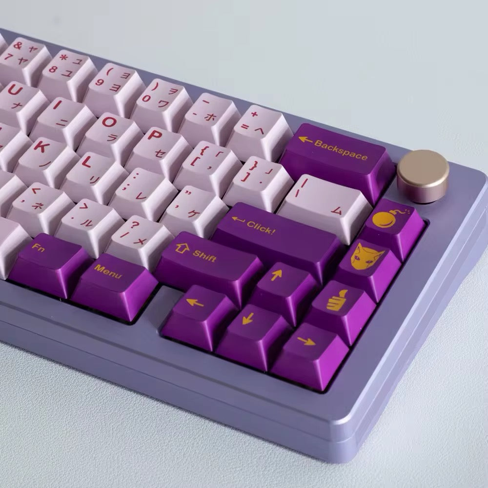 Keys | 142 Custom Anime Keycaps | Jojo Bizarre Adventures Theme | Mechanical Keyboard Compatible MX Switch High Quality PBT