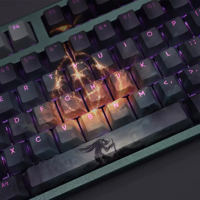 Backlit Video Game Keycaps | 108 Custom Set Elden Ring Theme | For Mechanical Keyboard MX Switch Type CHERRY Profile PBT Material