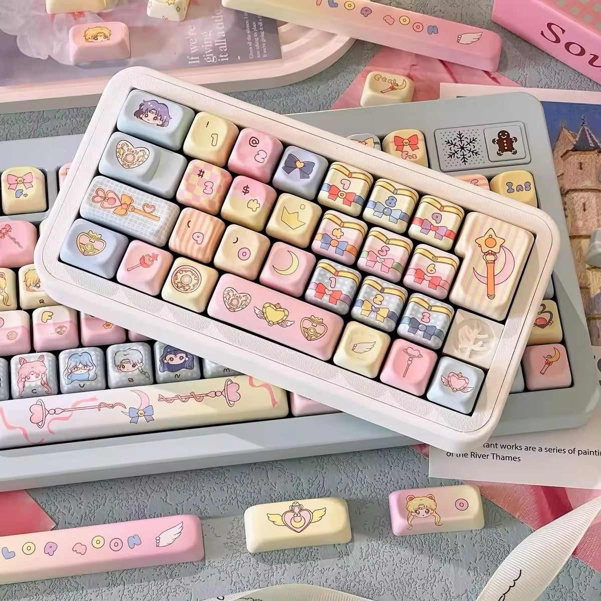 Keys | 129 Custom Anime Keycaps | Sailor Moon Theme | MOA Profile | Dye-Sublimation