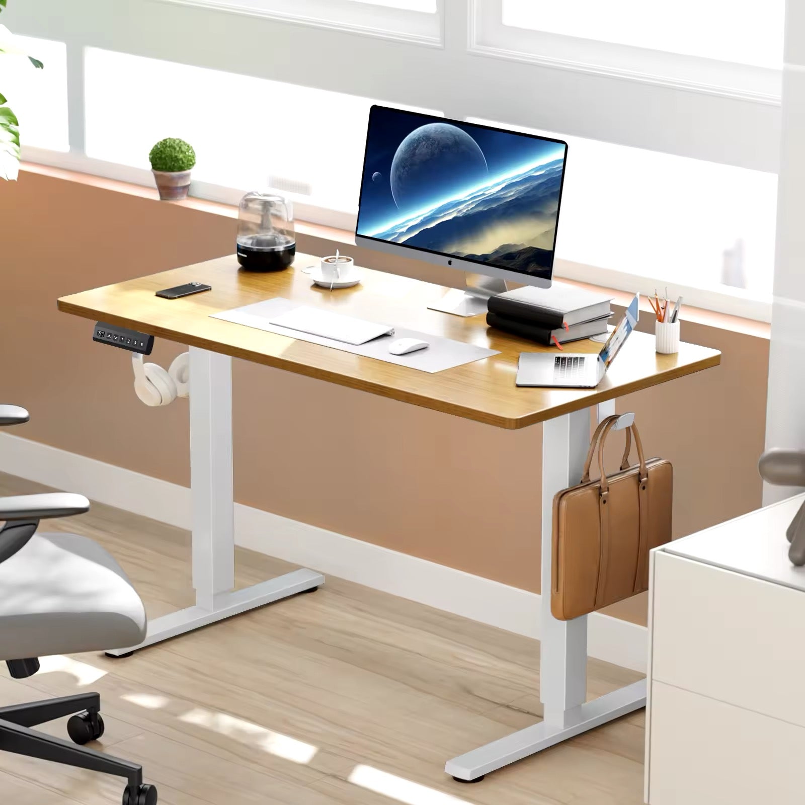 Gaming Electric Standing Desk | Adjustable Computer Desk for Office | Stand Up Workstation | Ergonomic Desk
