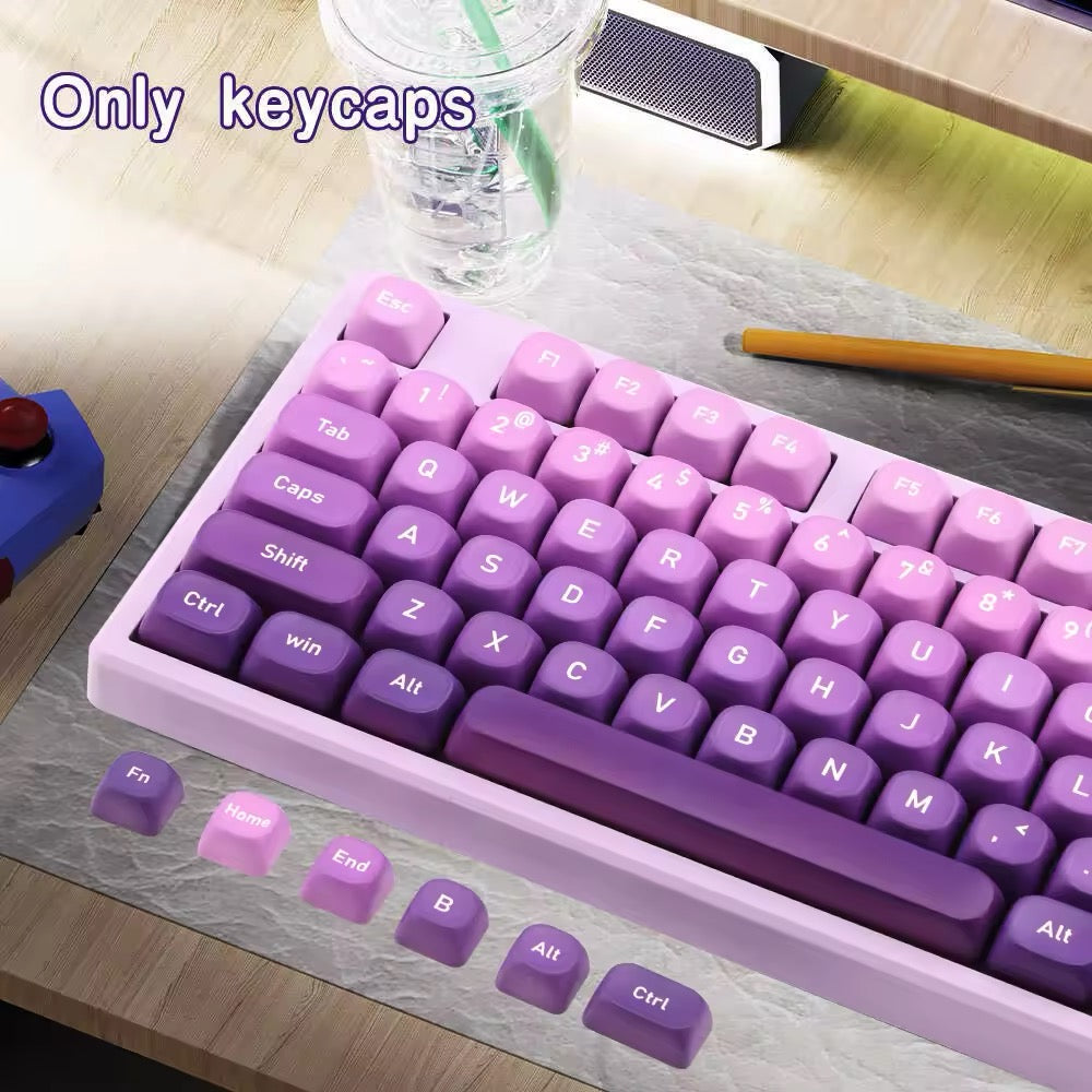 Keys | 134 Custom Keycaps | Purple Gradient Theme | MOA Profile | Dye-Sublimation