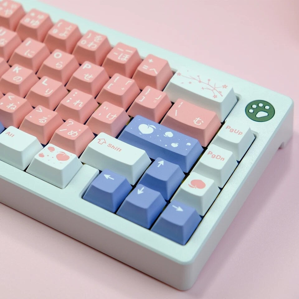 Keys l 129 Keycap Set Peach Blossom Theme | Cherry Profile | Dye-Sublimation