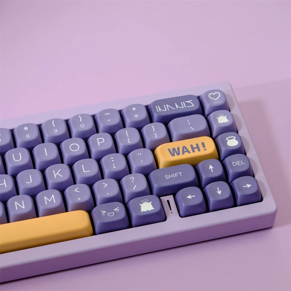 Keys | 129 Custom Keycaps | Lavender Theme | MOA Profile | Dye-Sublimation