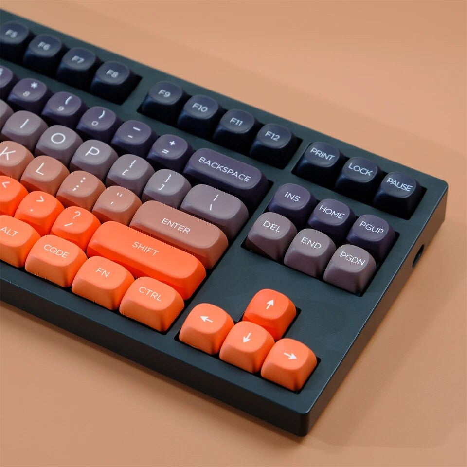 Keys | 129 Custom Keycaps | Sunset Gradient Theme | MOA Profile | Dye-Sublimation