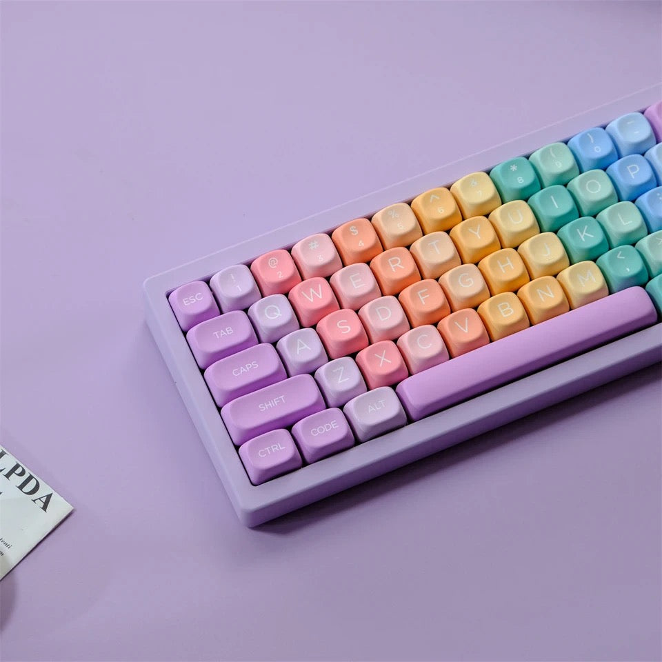 Keys | 129 Custom Keycaps | Soft Candy Theme | MOA Profile | Dye-Sublimation