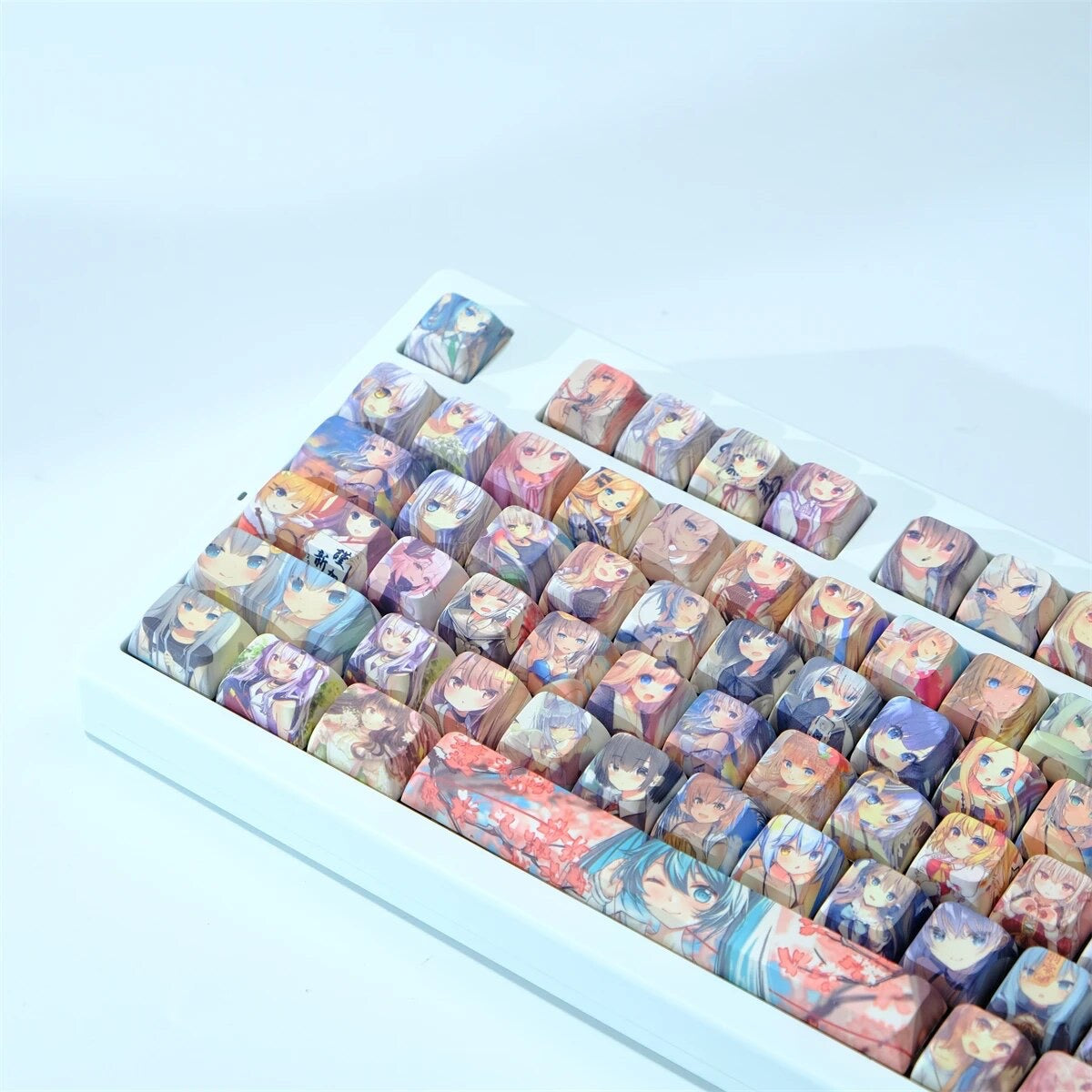 Keys | 126 Custom Keycaps | Anime Girl Theme | MOA Profile | Dye-Sublimation