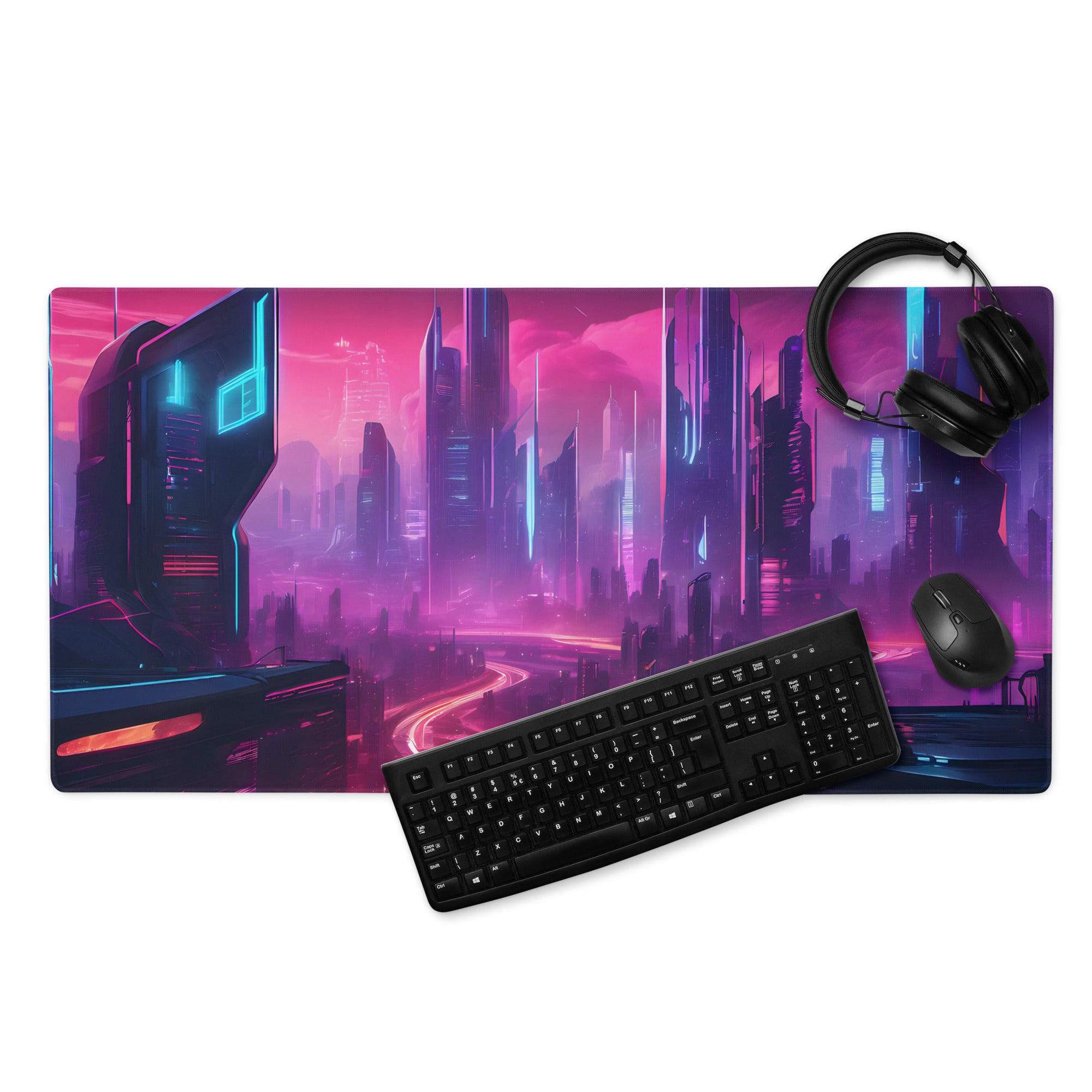 Deskmat | Custom Cyberpunk City Theme CC-1 Desk Mat | Gaming Pad For PC Laptop | High Quality Mouse Pad