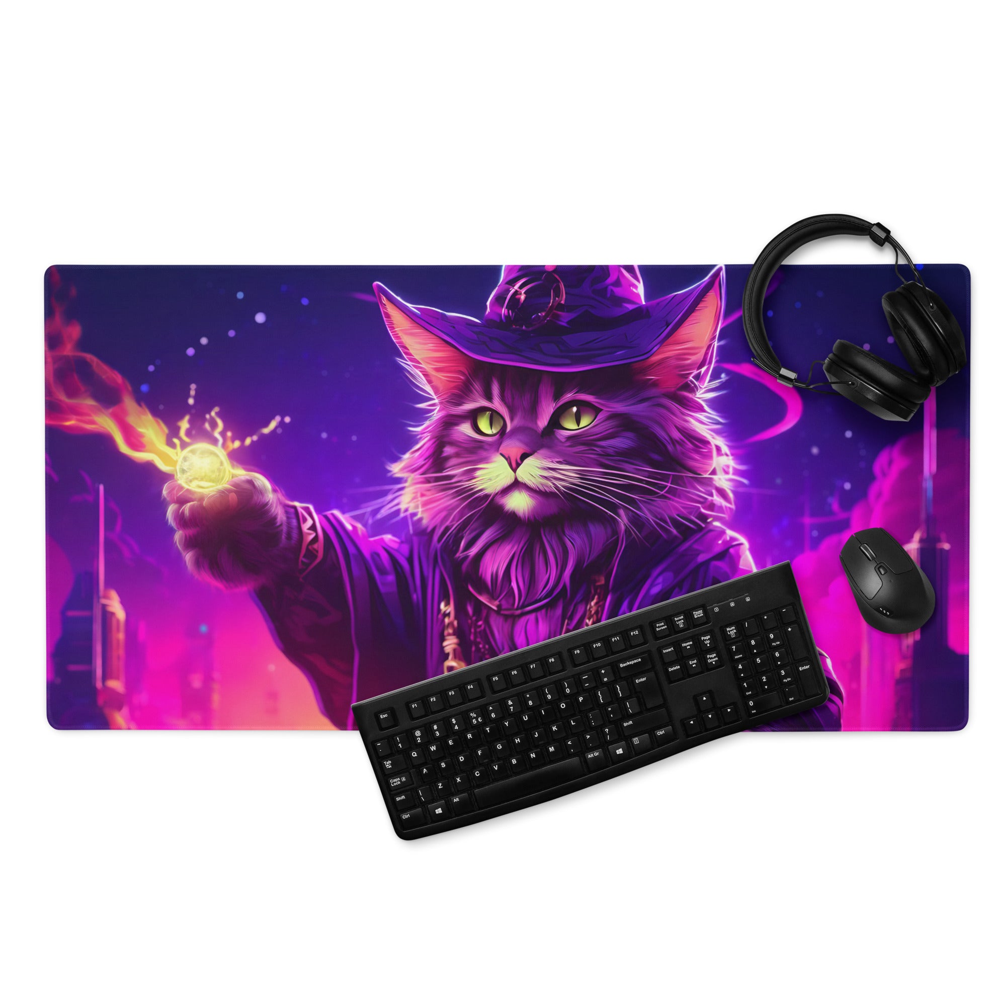 Deskmat | Custom Wizard Cat Theme WC-3 Desk Mat | Gaming Pad For PC Laptop | High Quality Mouse Pad