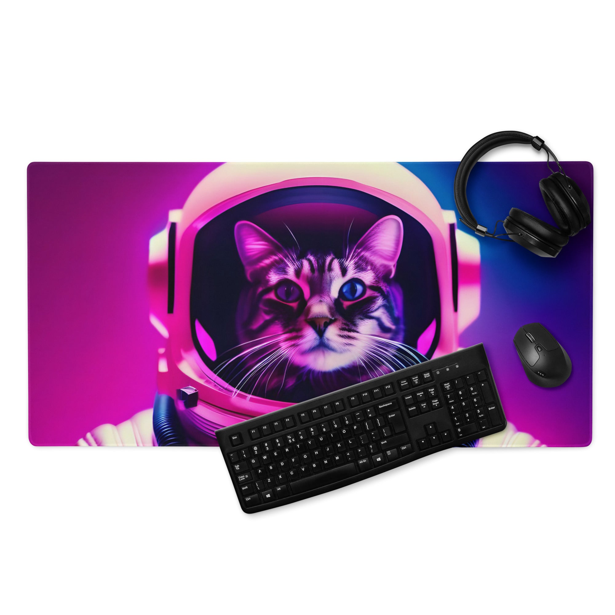 Deskmat | Custom Astronaut Cat Theme AC-16 Desk Mat | Gaming Pad For PC Laptop | High Quality Mouse Pad