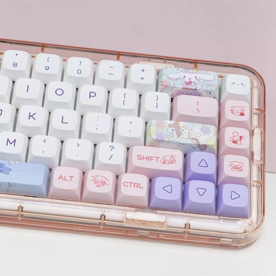 Keys | 144 Custom Anime Keycap Theme “Cute Dog” For Mechanical Keyboard MX Switch Type Cherry Profile