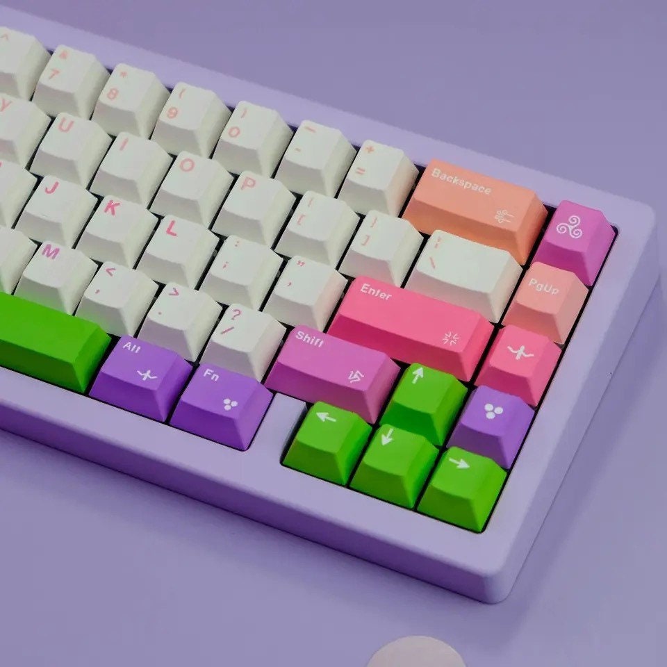 Keys | 129 Custom Keycaps Set “Elves” Colorful For Mechanical Keyboard MX Switch Type Cherry Profile