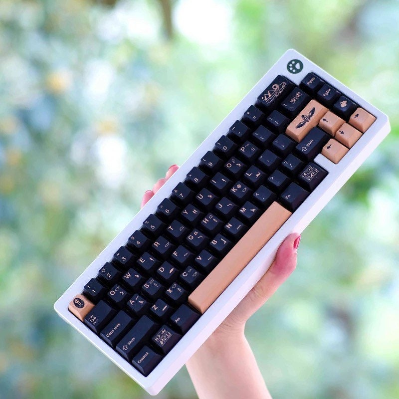 Keys | 130 Custom Keycaps | “Pharaoh” Theme | For Mechanical Keyboards | Cherry Profile