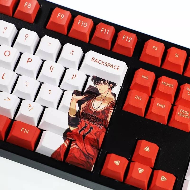 Keys | 108 Anime Keycaps Basketball “Dunk” Theme OEM Profile | Dye-Sublimation