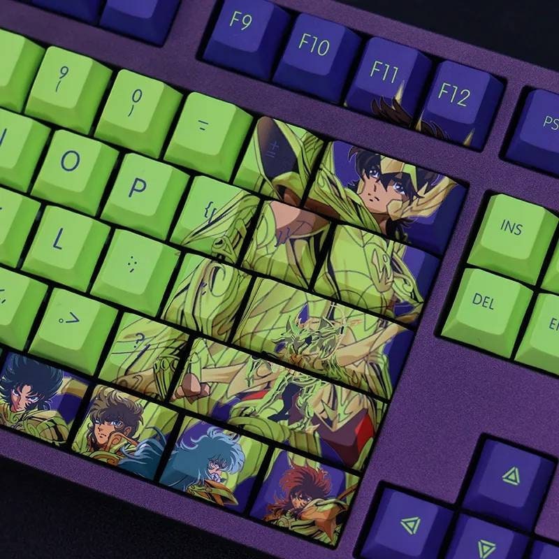 Keys | 108 Custom Anime Keycaps | “Athena’s Saints” | For Mechanical Keyboard MX Switch Type | CHERRY Profile PBT Material