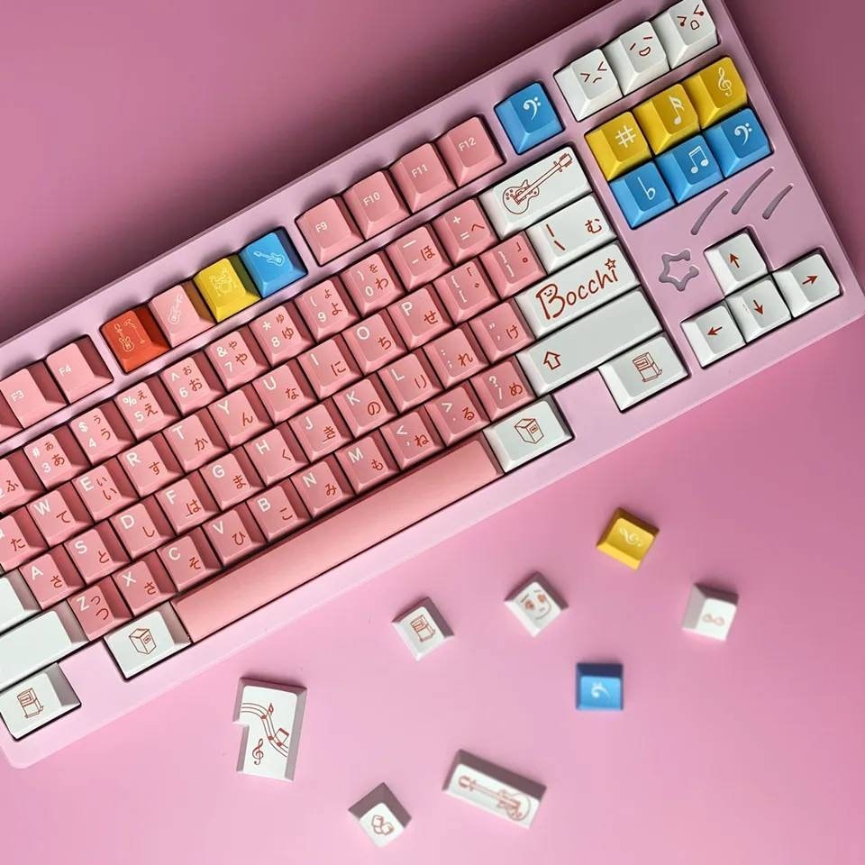 Keys | 140 Custom Anime Keycaps | “Rock Girl” Theme | CHERRY Profile | Dye-sublimation