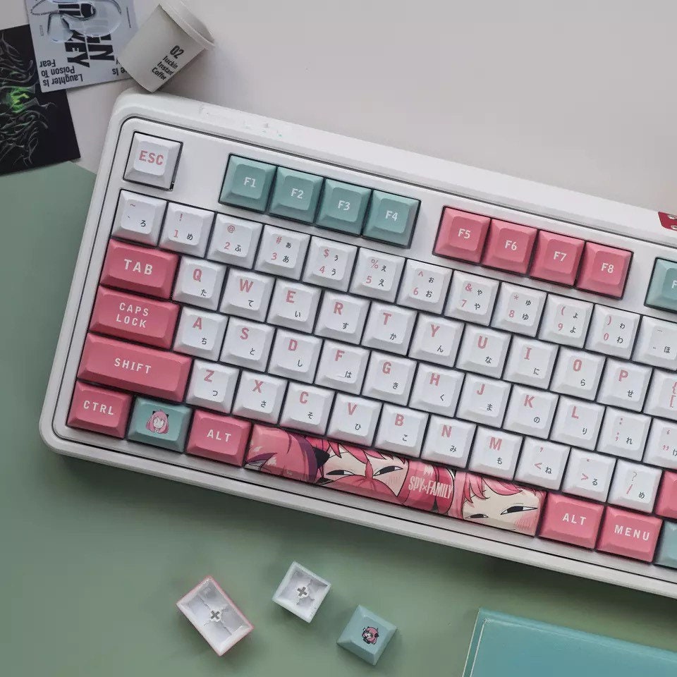 Keys | 142 Anime Keycaps “Family” Theme For Mechanical Keyboard MX Switch Type Cherry Profile