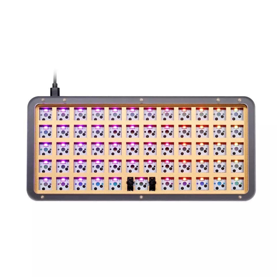 Mechanical Keyboard Kit | Custom 50% Hot Swappable | Wired C Usb VIA Programmable RGB