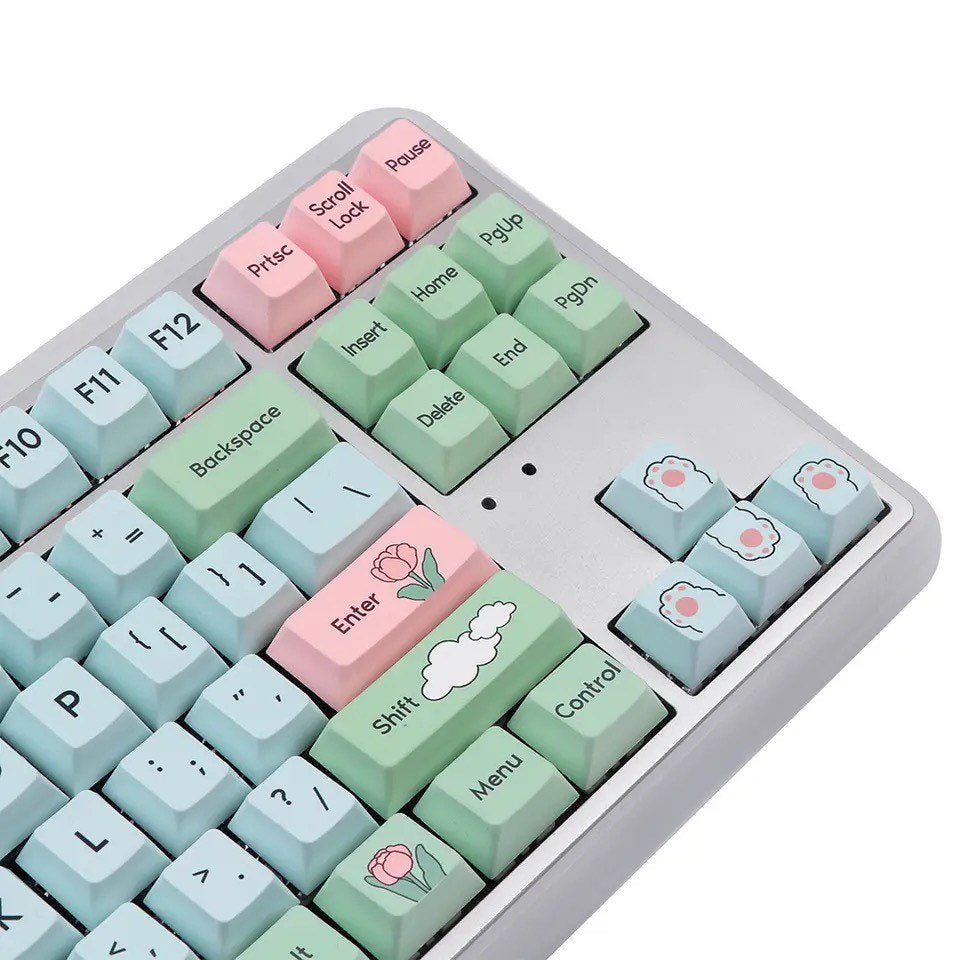 Keys | 147 PCs Custom Keycaps Set Cute Rabbit Theme For Mechanical Keyboard MX Switch Type XDA Profile 147 PCs