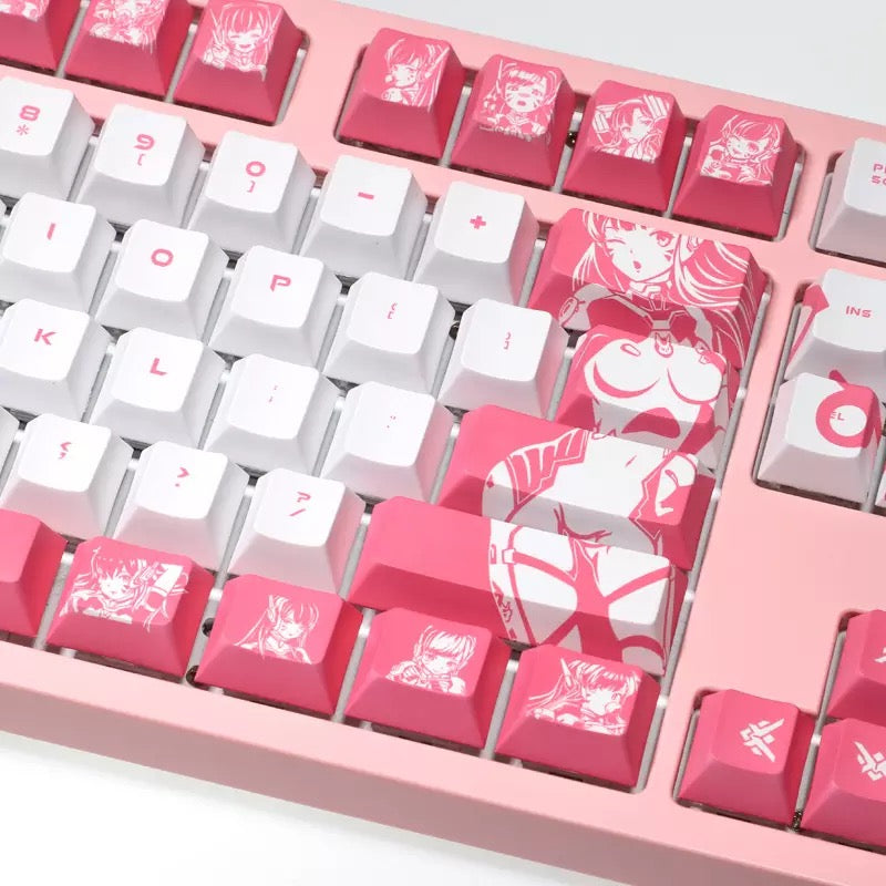 Keys | 108 Custom Keycaps “D.VA” Theme for Mechanical Keyboards Dye-Sub Cherry Profile