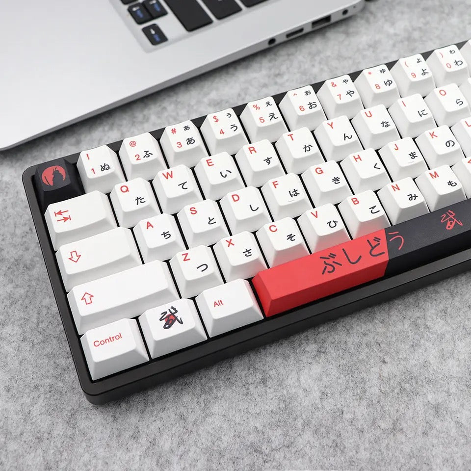 Keys | 138 Keycap Set Samurai Theme | Cherry Profile | Dye-Sublimation