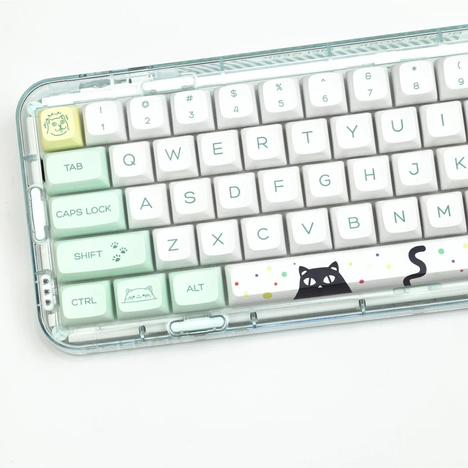 Keys | 135 Custom Keycap | Black Cat Theme | XDA Profile | Dye-Sublimation
