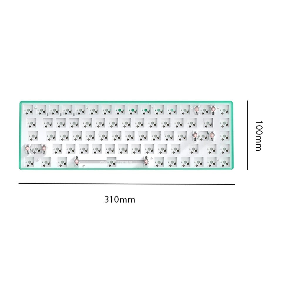 Keebs | Mechanical Keyboard Kit with Switch |  CIV 65% 67 Keys | Wireless