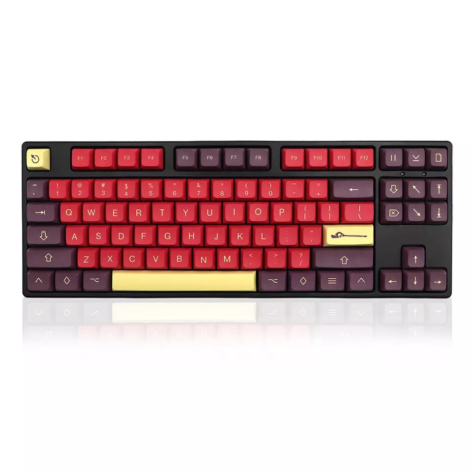 KEYS - 128 PCs “Explosion” Theme PBT Keycaps for Mechanical Keyboards Dye-Sub Cherry Profile